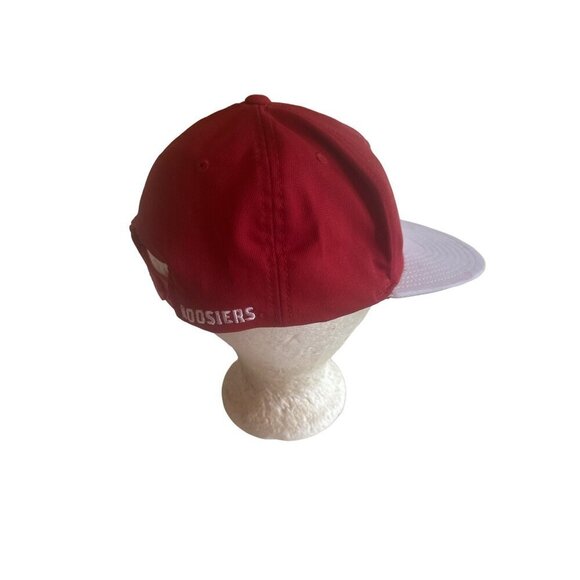 Indiana Hoosiers Red Flat Bill Embroidered Logo Baseball Hat Cap Adjustable - Picture 4 of 8